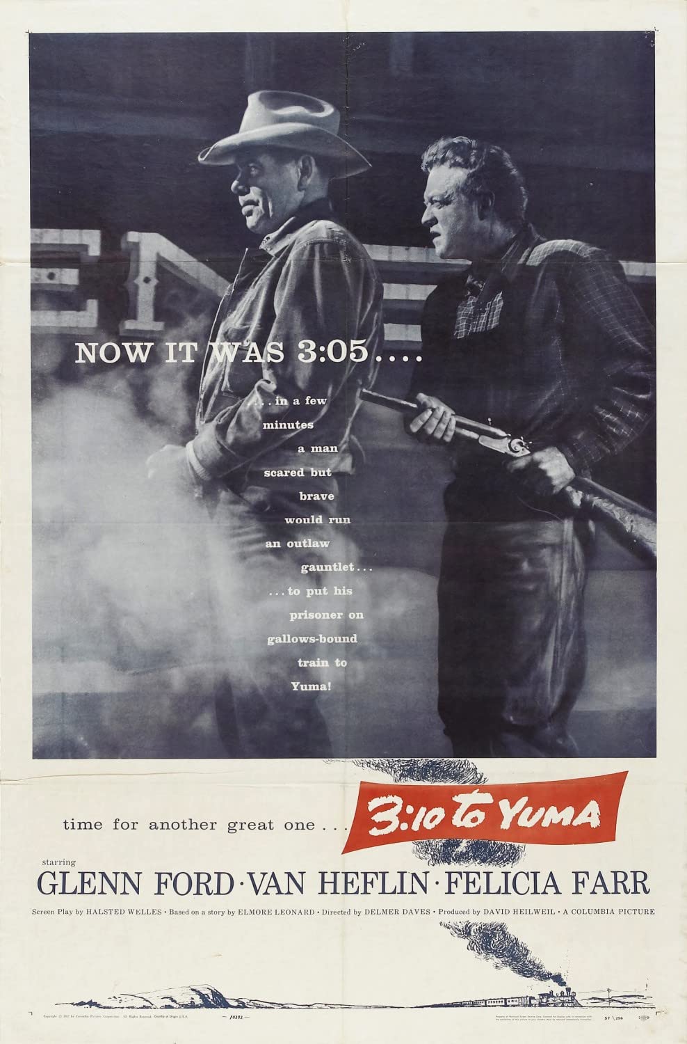 3꞉10 to Yuma - (1957 movie) poster