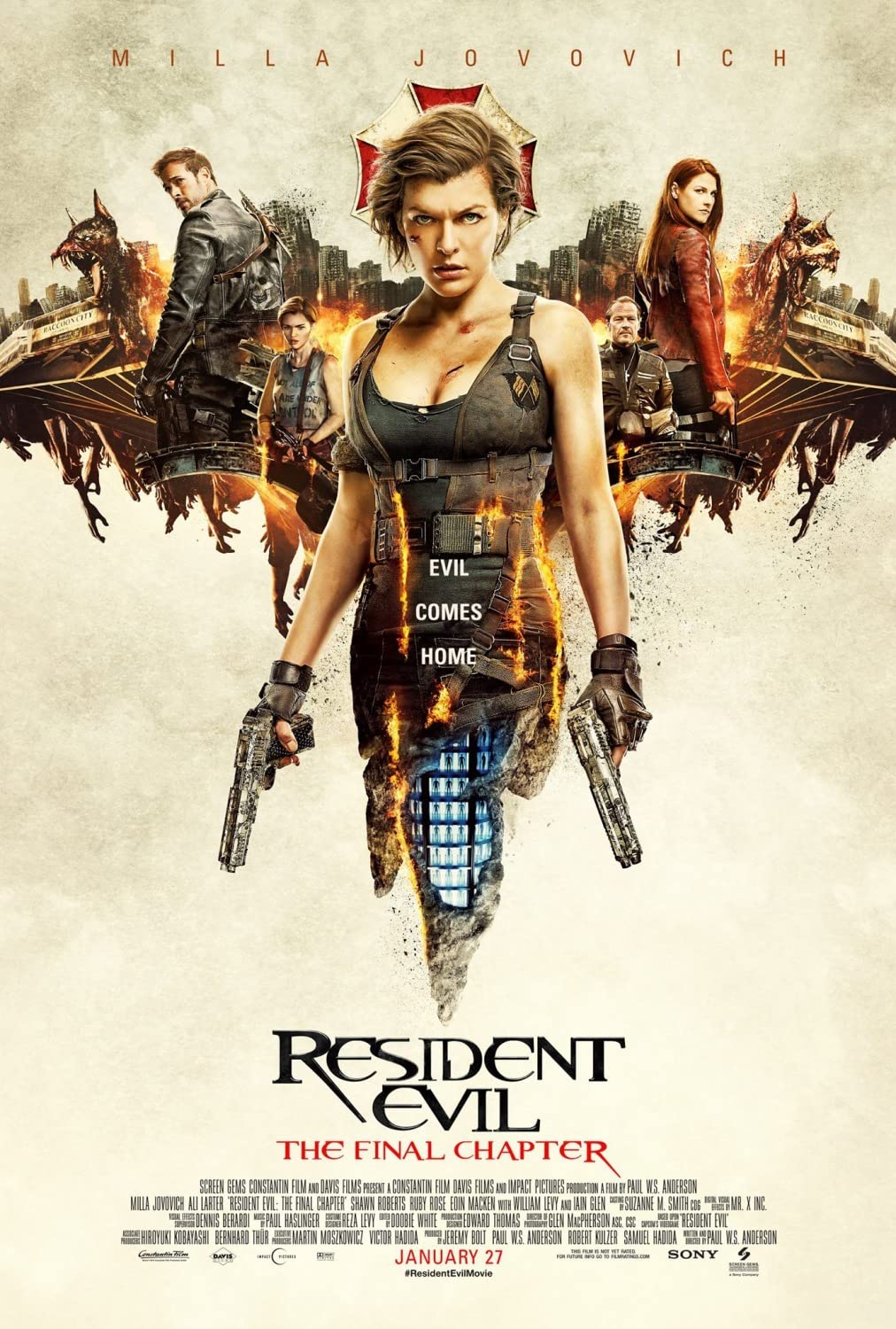Resident Evil꞉ The Final Chapter - (2016 movie) poster