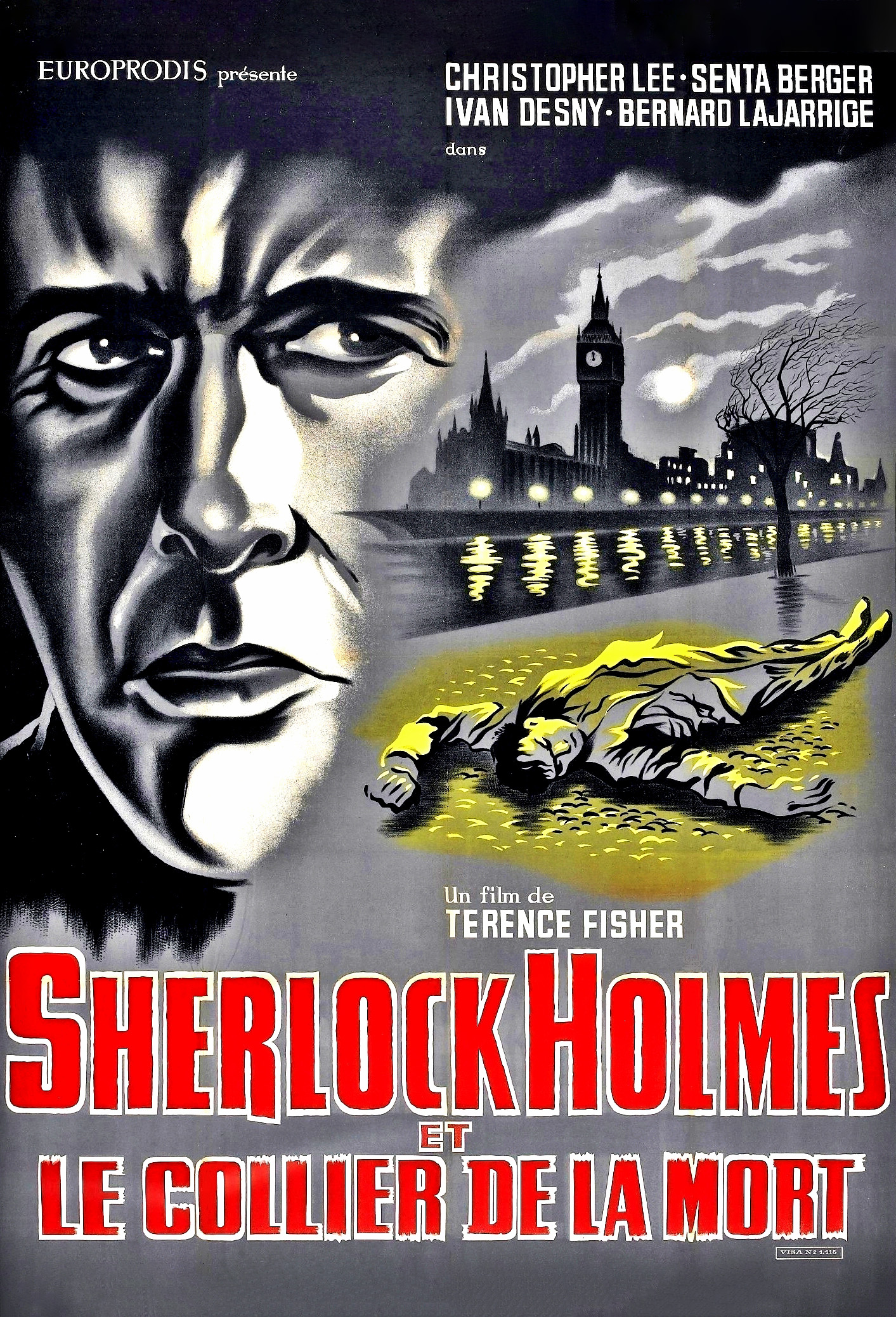 Sherlock Holmes and the Deadly Necklace - (1962 movie) French poster