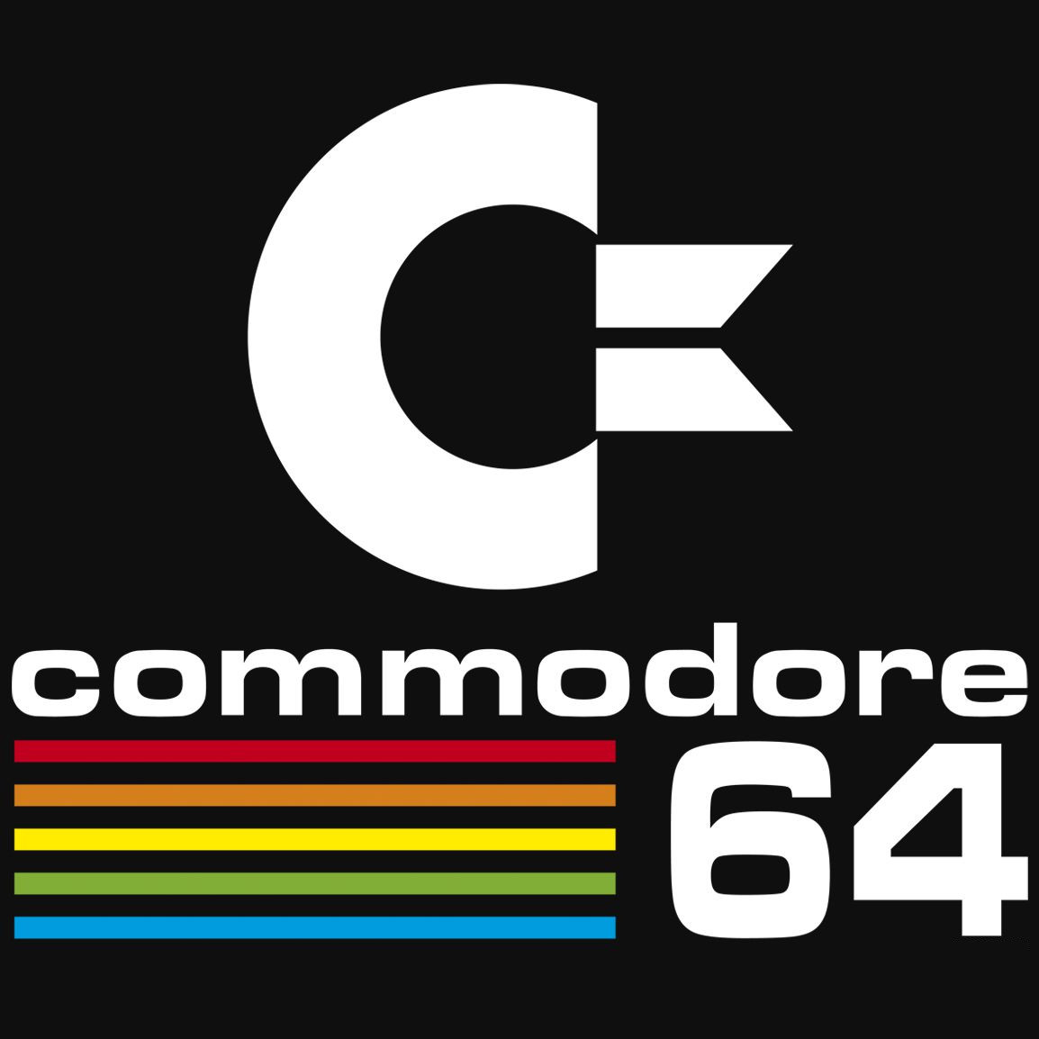commodore 64 logo on black