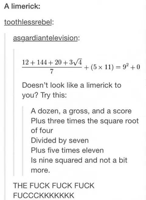 Math limerick