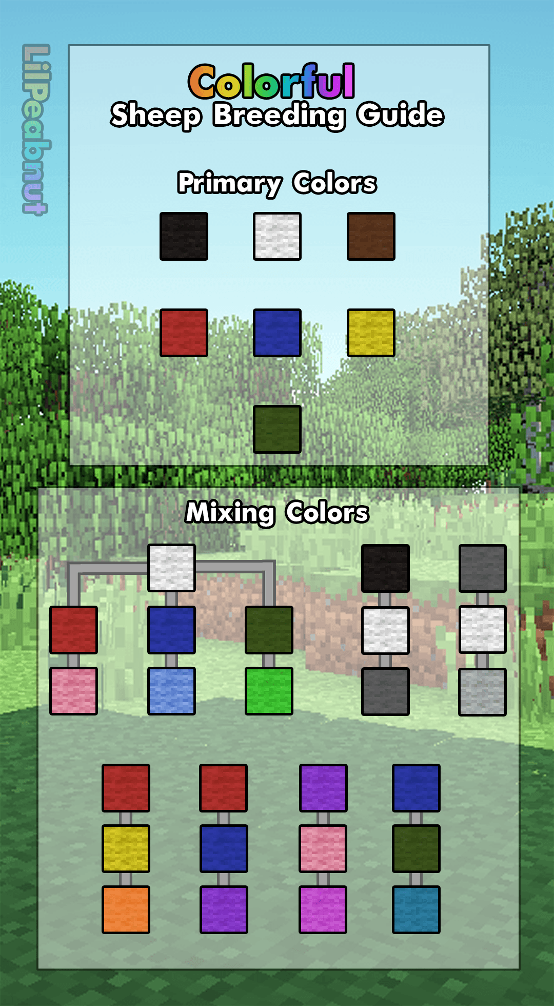 Minecraft sheep color guide